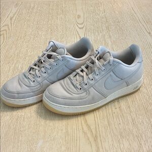 Men’s Nike AF1 Air Force 1 Low Canvas Sneaker Shoes (Grey/White/Gum)